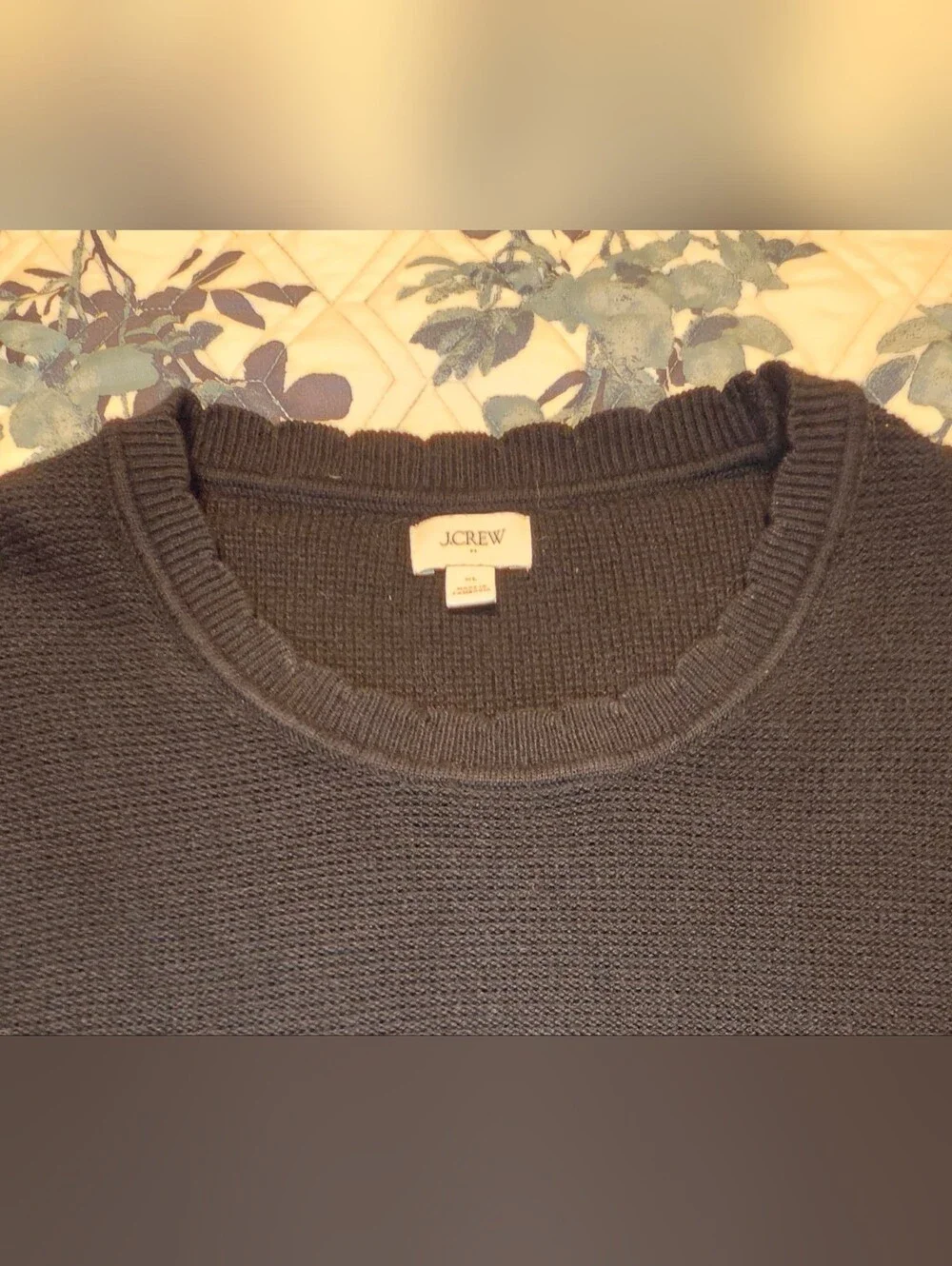 J.Crew Black Lightweight Sweater XL Soft Cotton Blend Pullover Minimalist